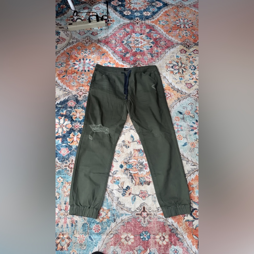 Signature by Levi Strauss Dark Green Joggers Sz 38
